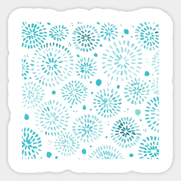 Abstract watercolor sparkles – turquoise Sticker by wackapacka